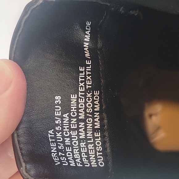 Just Fab Vernetta Black Faux Leather Ankle Boots Womens Size 7.5 - Picture 6 of 9